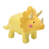 Triceratops Bright Yellow Resin Dinosaur Money Box Bank