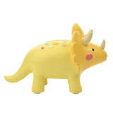 Triceratops Bright Yellow Resin Dinosaur Money Box Bank