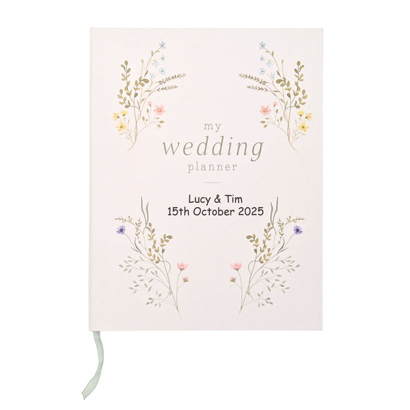 Personalised Love Story - Wildflower Wedding Planner - Planning Book and Organiser for the Bride - Engagement/Bridal Shower Gifting for Couples