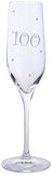 Chichi Gifts Dartington 18, 21, 30, 40, 50, 60, 70, 80, 90,100 Birthday Flute Glass With Crystal Detailing