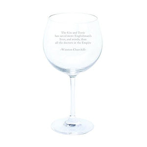 Dartington Winston Churchill Gin and Tonic Quote Wine & Bar Gin & Tonic Copa Glass