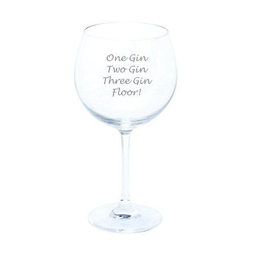 Dartington Personalised One Gin, Two Gin, Three Gin, Floor Wine & Bar Gin & Tonic Copa Glass