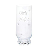 Dartington Personalised Girls Night Home Bar Tall Fizz Pack of 4 Crystal Glasses - Add Your Own Message