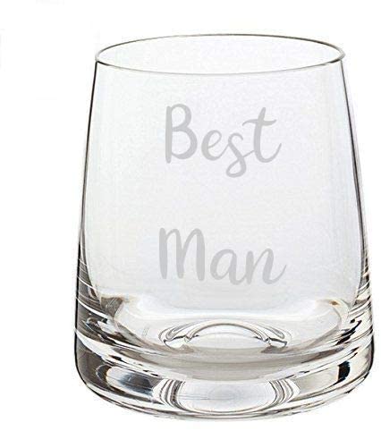 Dartington Crystal Personalised Wedding Best Man Whiskey Glass - The Classic Single Whisky Glass - Add Message