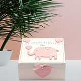 Personalised Baby Girl Pink with Elephant Special Keepsake Box - Add Name