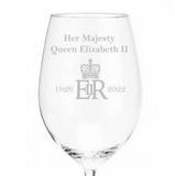 Queen Elizabeth II Memorial Wine Glass