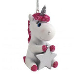 Personalised Cute Unicorn Christmas Decoration Ornament Bauble with name